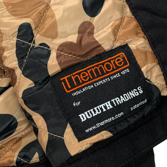 Duluth Trading Alaskan Hardgear Black & Duck Camo Thermore Insulated Jacket Sz S - Picture 6 of 7